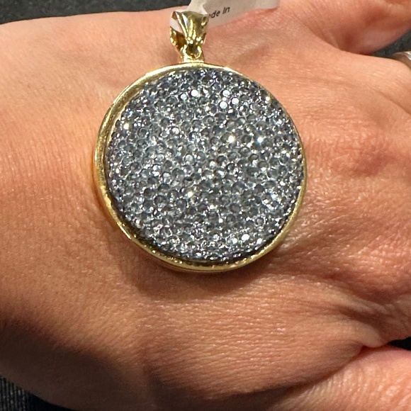 Cluster Stone Pendant, Stainless Steal - Picture 4 of 6